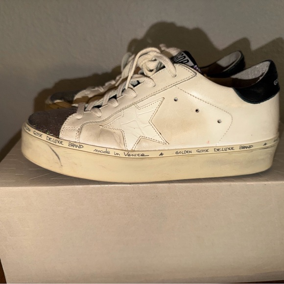 Golden Goose White and Silver Athletic Shoes - Picture 2 of 8